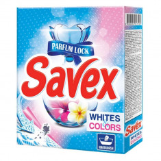 Detergent Pudra pentru Rufe SAVEX Whites & Colors, 400 g, Detergent SAVEX, Detergent Pudra, Detergent Pudra Automat, Detergent Automat pentru Haine, S