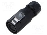 Conector circular mufă mamă 9 pini 5A 250V IP67 drept LUTRONIC