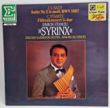 Simion Stanciu Syrinx - Suite no.2 H-Moll, BWV 1067/ Flotekonzert G Dur NM / NM vinil LP disc Erato Germania 1987