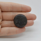 Cabochon obsidian silver 26x26x5mm c17