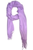 Esarfa tip sal din casmir, mov deschis, 190x75 cm, Marime universala