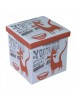 Taburete cu spatiu depozitare, Design, MDF/ Piele ecologica, 100 kg, 38 x 38, Kitty
