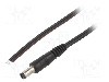 Cablu alimentare DC, cabluri, DC 5,5/2,5 mufa, negru, 0,5m, WEST POL - P25-TT-T075-050BK