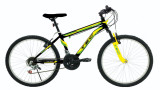 Bicicleta copii Tec Titan suspensie fata, roata 24&quot;, culoare negru/galben PB Cod:222442000309