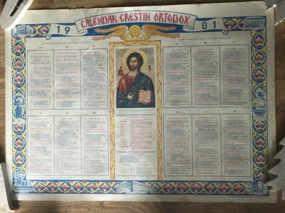 Calendar Crestin Ortodox 1981 foto