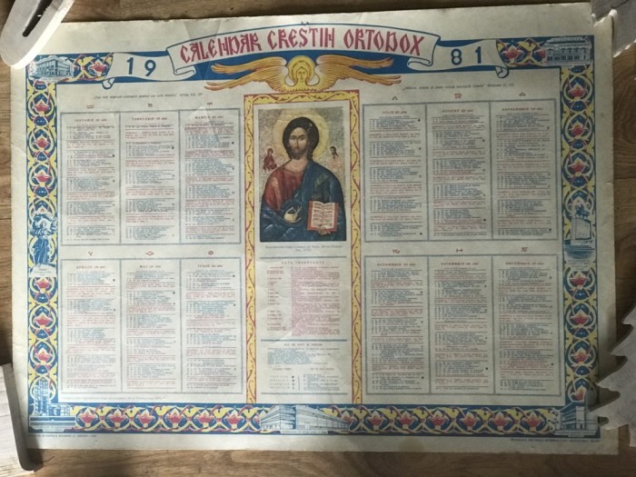 Calendar Crestin Ortodox 1981