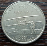 (M2363) MONEDA SUA - QUARTER DOLLAR 2001, LIT. P - NORTH CAROLINA, America de Nord
