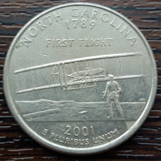 (M2363) MONEDA SUA - QUARTER DOLLAR 2001, LIT. P - NORTH CAROLINA