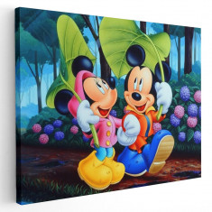 Tablou afis Mickey Mouse si Minnie desene animate 2247 Tablou canvas pe panza CU RAMA 60x80 cm