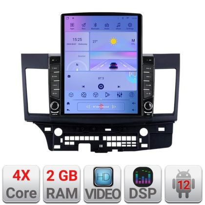 Navigatie MITSUBISHI LANCER K-037 ecran tip TESLA 9.7&quot; cu Android Radio Bluetooth Internet GPS WIFI 2+32 DSP Quad Core CarStore Technology