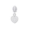 Cursor metalic pentru fermoar spiralat, 6 mm, Inima alba, Crisalida