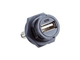 Conector USB A drept IP67, 1A, contacte din aliaj cupru