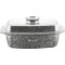 Roaster cu capac din sticla Goldmann, 32 x 21 x 11 cm, interior din marmura, 3 Straturi