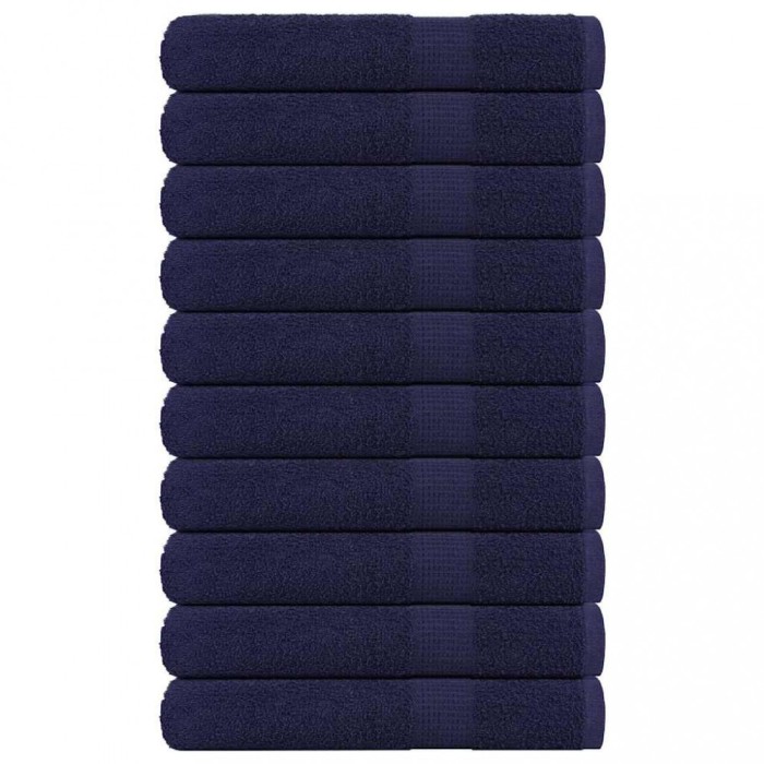 vidaXL Prosoape pentru saună 10buc Albastru marin 360 g/m&sup2; 100% bumbac 136793