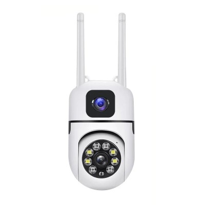 Camera video de supraveghere dubla cu doua lentile Wireless Wi-Fi foto