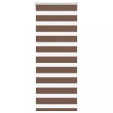 Cumpara ieftin Jaluzea tip zebra maro lățime țesătură 60,9 cm poliester