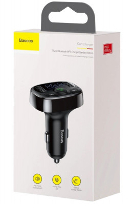 Baseus Modulator FM Bluetooth Negru S-09A CCMT000001 foto