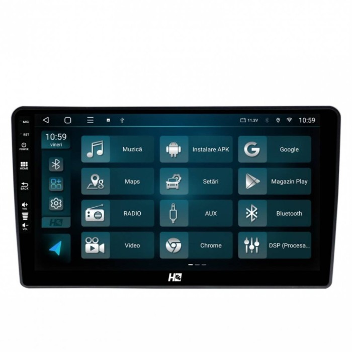 Navigatie Hyundai I40 (2012-2020) 4GB RAM Android 13 Octacore Slot Sim 4G DSP GPS Wi-FI Carplay Android Auto USB Bluetooth Waze Touchscreen 9 inch