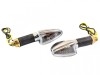 Set Semnalizari Moto Crom Revo, Omologare E11, 12V, Prindere M10, Geam Transparent - ATV