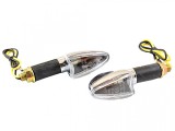 Set Semnalizari Moto Crom Revo, Omologare E11, 12V, Prindere M10, Geam Transparent - ATV