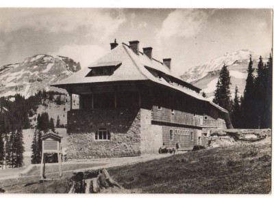 CPIB 22706 - CARTE POSTALA - MUNTII BUCEGI. CABANA &amp;quot;PESTERA&amp;quot;, RPR, 1958 foto