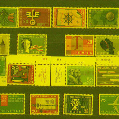 Elvetia 1954,58,59,60, timbre nestampilate MNH