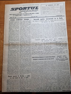 sportul popular 7 iunie 1954-flamura rosie arad lider la fotbal,iolanda balas foto