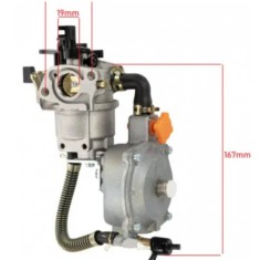 Carburator dublu drujba Honda GX160 , 168F