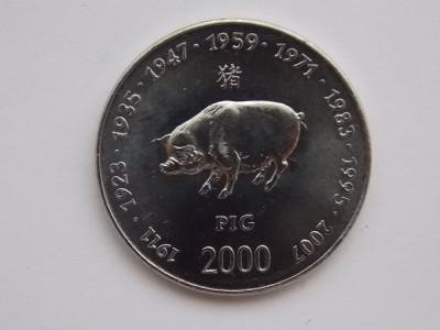 10 SHILLINGS 2000 SOMALIA-PORC foto