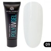 Polygel pentru constructie unghii, Global Fashion, 30 g, Transparent, 09