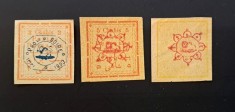 Persia (Iran) &ndash; Lot 3 timbre clasice &bdquo;Lion &amp; Sun&rdquo; / Mozaffar ad-Din Shah, &icirc;nceputul sec. XX-vechime peste 120 ani !