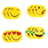 Set Emoji din Fetru Galben cu Autocolante, 12 buc, &Oslash;4cm, CMCLASS
