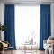Draperie din catifea blackout cu rejansa din bumbac tip fagure, Madison, 150x225 cm, densitate 700 g/ml, Dark Cerulean, 1 buc