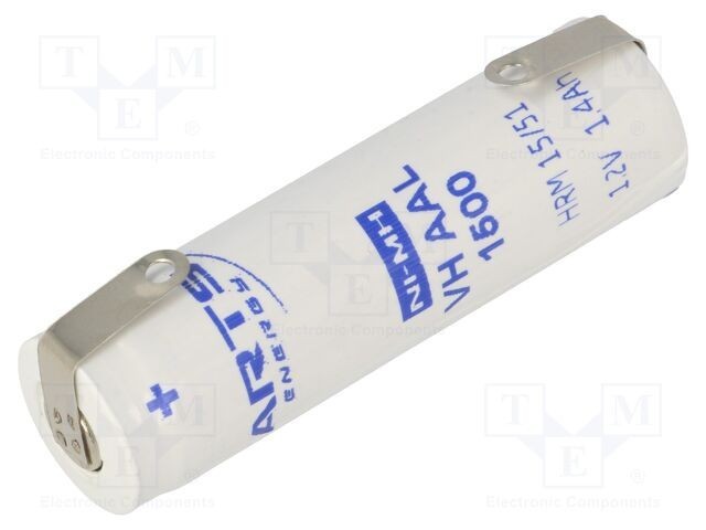 Acumul: Ni-MH AA 1,2V 1500mAh urechi pentru lipire &Oslash;14x49,2mm
