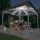 VidaXL Pavilion cu șiruri de lumini LED, antracit, 300x300cm aluminiu