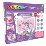 Set creativ 5 in 1, Unicorn, pictura cu diamante, Diamond Dotz