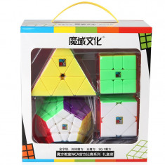 Set 4 in 1 MoYu Cuburi Rubik - Megaminx, Pyraminx, Skewb, Sqaure-1 foto