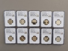 Lot monede 50 bani proof gradate foto