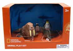 Set 4 figurine Morsa, Foca, Pinguin si Pui Pinguin National Geographic, 3 ani+ foto