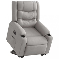 vidaXL Scaun reclinabil electric, țesătură gri nor 3310281