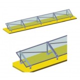 Sistem complet montare, structura pe beton pentru 4 panouri solare fotovoltaice cu unghi 30 grade Breckner Germany