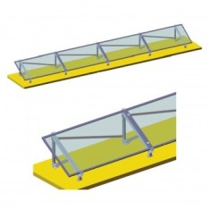 Sistem complet montare, structura pe beton pentru 4 panouri solare fotovoltaice cu unghi 30 grade Breckner Germany