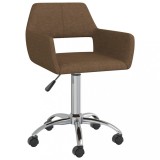 Cumpara ieftin Scaun de birou pivotant, maro, material textil