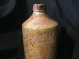 Sticla din ceramica inceput de sec XX Encres Pelleter / Bruxelles !
