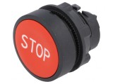 Comutator acționat prin apăsare 22mm roșu