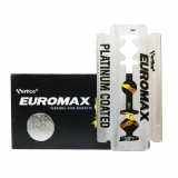 100 rezerve lame de ras Euromax Platinum EMP800 pt. barbierit clasic