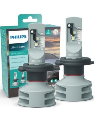Set 2 Becuri led H4 Philips Ultinon Pro5100 HL, 12V/24V 5800k foto