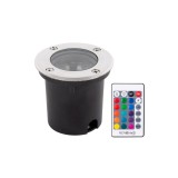 Spot pardoseala LED RGB 3W IP65, cu telecomanda, Novelite