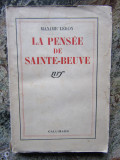 La Pensee de Sainte-Beuve-Maxime Leroy