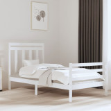 Cadru de pat, alb, 100x200 cm, lemn masiv GartenMobel Dekor, vidaXL
